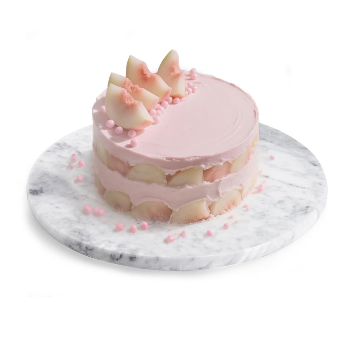 Amazon.co.jp: Sinsanye 天然大理石 ケーキ回転台 ケーキ装飾台